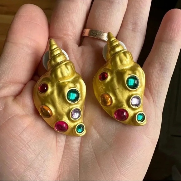 Zara Gold Colorful Shell Earrings - Picture 10 of 14